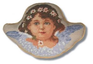 OPF-14/1 M Kissenmodell Engel blau 36x24 cm