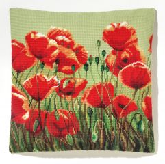 C4161 M Kissenmodell Mohnblumen 16/16 inch 40x40 cm