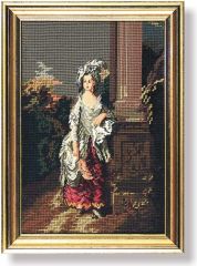 133 TT Frau an der Säule 30x20 cm