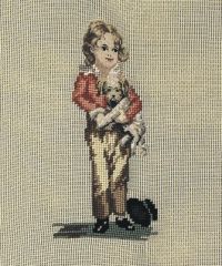 139 mf Junge mit Hund 12/14 inch 24x12 cm