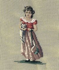 141 mf Mädchen mit Katze 12/14 inch 24x12 cm 141 mf Mädchen mit Katze 12/14 inch 24x12 cm