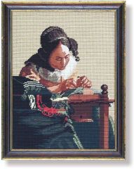 758 TT Die Spitzenklöpplerin von Vermeer 40x31 cm