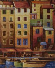 1066 TT Mediterraner Hafen 20/25 inch 41x51 cm