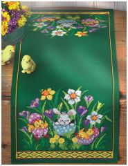 AL 4111 Küken & Osterglocken X-Stich-Pack. Zählgewebe