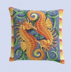 JL 084-0100 Janlynn Stickbild/Kissen Seepferdchen