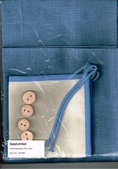 FHA 0018 Fb. 4 blau 48x48 cm Aufknöpfkissen-Set