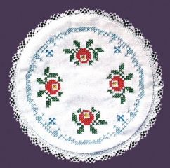 FHA 2100.B30 rd Deckchen Röschen Vorgez. 30 cm rund