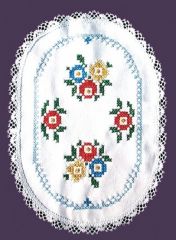 FHA 2100.B2535 ov Deckchen Röschen Vorgez. 25x35 cm