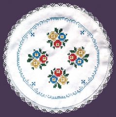 FHA 2100.B40 rd Deckchen Röschen Vorgez. 40 cm rund