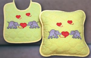 FHA 2107.A3030 Kissen 3 Elefanten Vorgez. 30x30 cm