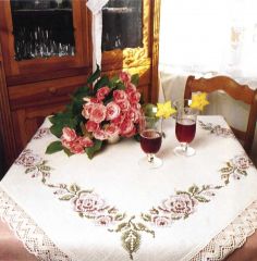 FHA 9535.D8080 Rosenborde Komplettpack. 80x80 cm Spitze