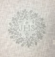 FHA 9668.A5050c creme, gekett Weihkorbdeckchen 50x50 c