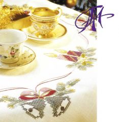 FHA 9872.C9090 Kerzen&Glocken Komplettpack. 90x90 cm