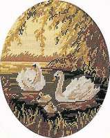 GS2430-02 Schwäne 24x30 cm oval