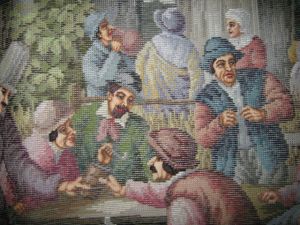 J23548 TT Bauern vor der Scheune 110x145 cm Jolles