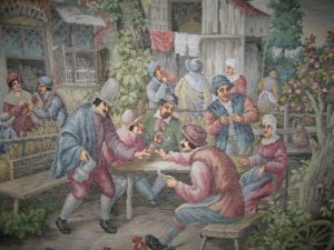 J23548 TT Bauern vor der Scheune 110x145 cm Jolles