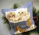 89077 TT Kissen Katzen in blau 18/18 inch 36x36 cm